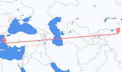 Flyreiser fra Aksu City, Kina til Ikaria, Hellas