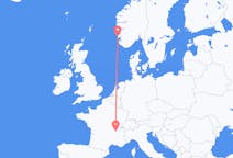 Flights from Haugesund, Norway to Lyon, France