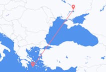 Fly fra Zaporizhia til Plaka, Milos