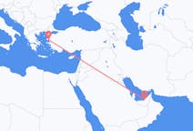 Flights from Abu Dhabi to Mytilene