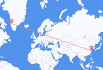 Flyg från Shanghai, Kina till Kangerlussuaq, Grönland