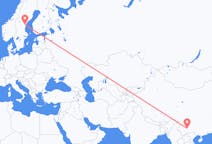 出发地 中国出发地 昆明市目的地 瑞典松兹瓦尔的航班