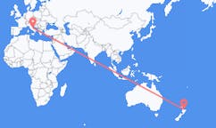 Flyg från Tauranga, Nya Zeeland till Pescara, Italien