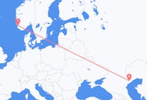 Fly fra Astrakhan til Stavanger
