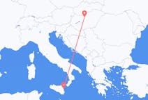 出发地 意大利卡塔尼亚目的地 匈牙利布达佩斯的航班