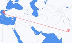 出发地 印度瓜廖尔目的地 希腊希俄斯的航班