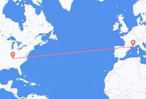 Flyreiser fra Nashville, USA til Marseille, Frankrike