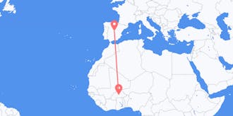 Flyreiser fra Burkina Faso til Spania