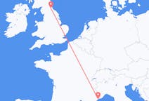 Flyreiser fra Nice, Frankrike til Durham, England