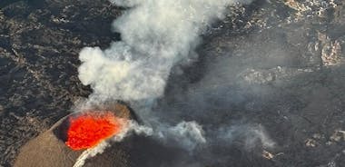 Nuova area di eruzione vulcanica: tour in elicottero in Islanda