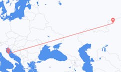 Flyg från Qostanaj, Kazakstan till Ancona, Italien