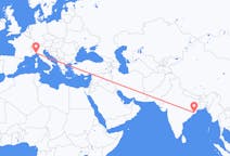 Flyg från Bhubaneswar, Indien till Genua, Italien