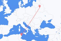 Flyg från Monastir, Tunisien till Minsk, Vitryssland