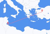 튀니지 제르바에서 출발해 터키 쿠타히아(Kütahya)로(으)로 가는 항공편