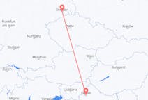 Flyg från Zagreb, Kroatien till Dresden, Tyskland