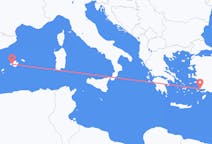 Flights from Bodrum, Turkey to Palma de Mallorca, Spain