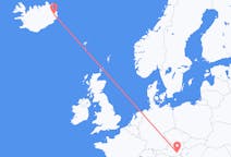 出发地 奥地利格拉茨目的地 冰岛埃伊尔斯塔济的航班