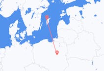Loty z Visby (Dania), Szwecja z Warszawa, Polska