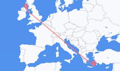 Flyrejser fra Kasos, Grækenland til Belfast, Nordirland