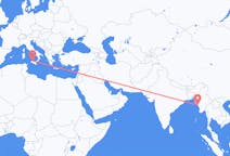 Flights from Kyaukpyu, Myanmar (Burma) to Palermo, Italy