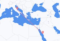 Vluchten van Yanbu, Saoedi-Arabië naar Pescara, Italië