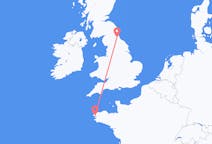 Flights from Brest, France to Durham, England, the United Kingdom