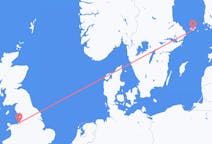 Fly fra Mariehamn til Liverpool