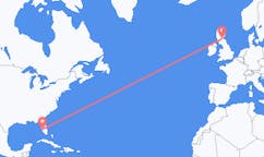 美国出发地 蓬塔戈爾達飞往美国目的地 爱丁堡的航班