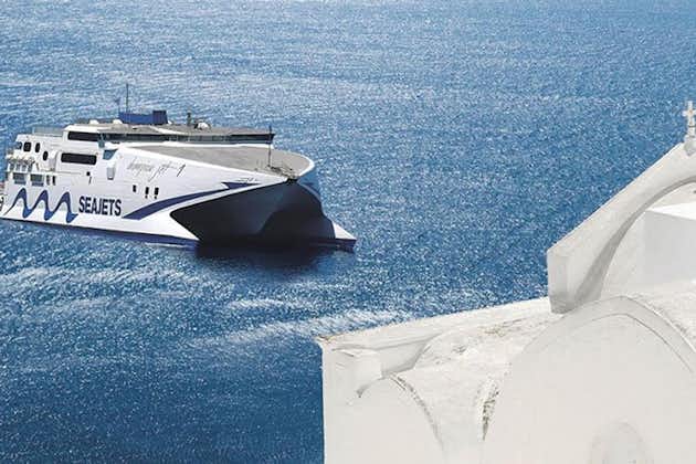 Billet de ferry VIP du port du Pirée à Santorin et transfert privé inclus