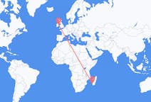 Flyreiser fra Toliara, Madagaskar til Dublin, Irland