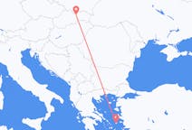 スロバキアのポプラドからから、ギリシャのイカリア島までのフライト