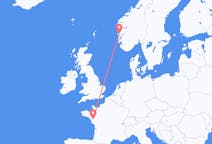 Flyrejser fra Nantes, Frankrig til Bergen, Norge