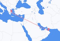 Vluchten van Muscat, Oman naar Athene, Griekenland