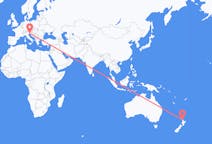 新西兰出发地 奧克蘭都會區飞往新西兰目的地 的里雅斯特的航班