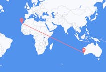 Vluchten van Perth, Australië naar Las Palmas (ort i Mexiko, Veracruz, Tihuatlán), Spanje