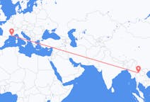 Flights from Chiang Rai Province, Thailand to Marseille, France