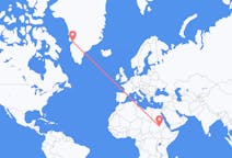 Flyg från Khartoum, Sudan till Ilulissat, Grönland