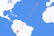 Flyrejser fra La Paz, Bolivia til Horta, Azorerne, Portugal