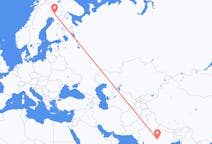 Loty z Dżabalpur, Indie do Rovaniemi, Finlandia