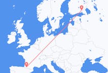 Flyreiser fra Pau, Pyrénées-Atlantiques, Frankrike til Villmanstrand, Finland