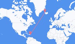 Flyrejser fra Punta Cana, Den Dominikanske Republik til Ísafjörður, Island