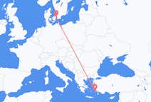 Flyg från Kalymnos, Grekland till Köpenhamn, Danmark