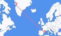 그린란드 카시지안구이트에서 출발해 스페인 팔마로(으)로 가는 항공편