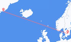Flyg från Tasiilaq, Grönland till Växjö, Sverige