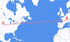 Flyreiser fra Kearney, USA til Genève, Sveits