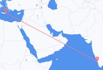 出发地 印度科泽科德目的地 希腊锡蒂亚的航班
