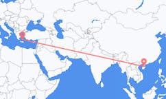 中国出发地 海口市飞往中国目的地 圣托里尼的航班