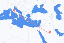 Lennot Al-Qassimin alueelta Roomaan