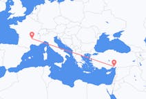 Vluchten van Le Puy-en-Velay, Frankrijk naar Adana, Turkije