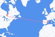 Flyrejser fra Timmins, Canada til Ibiza, Spanien